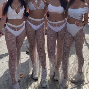 dollskill rhinestone sheer pants